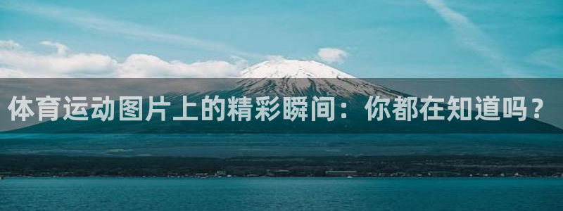 vsport体育在线官网：体育运动图片上的精彩瞬间：你都在知道吗？